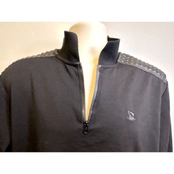 Giorgio di Mare Yachting Collection quarter Zip Pullover Black Jacket, Large EUC - Picture 7 of 16